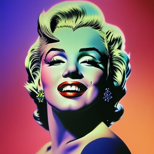 Hyperrealistic Marilyn Monroe Portrait with Fantasy Backgrou...