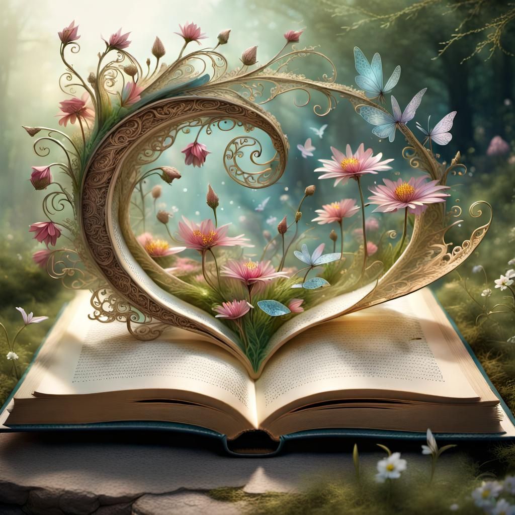 Enchanted Landscape Bursting from Fairytale Book