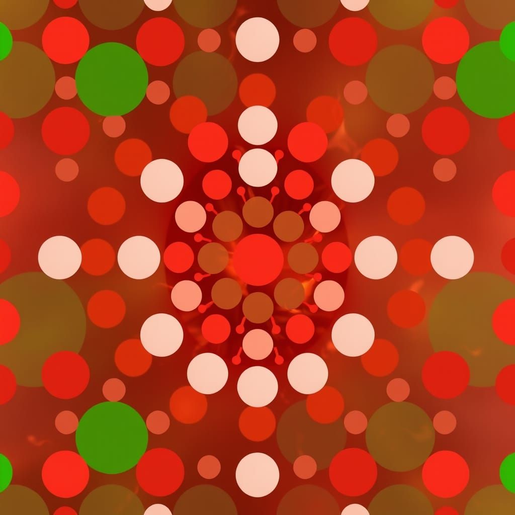 Polka Dot Flames in Pop Art Style