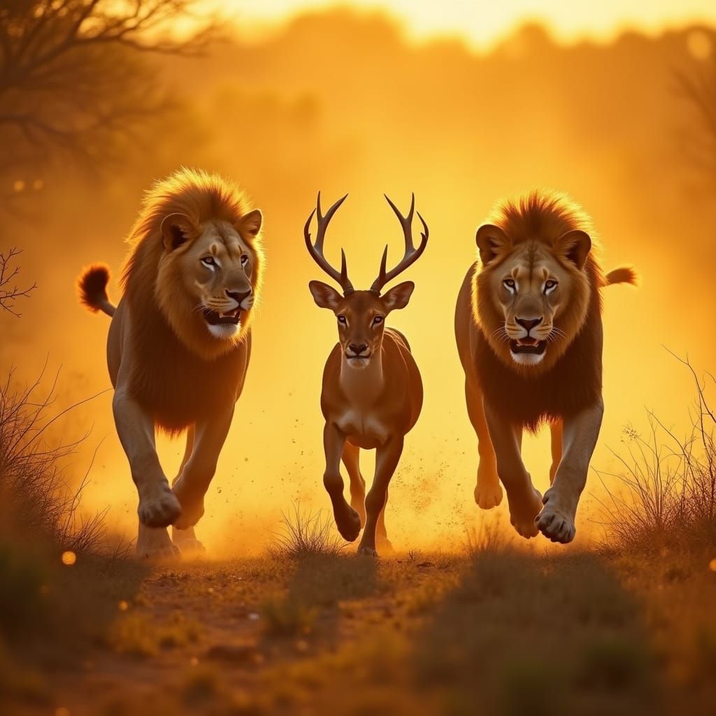 Lions Show Empathy, Abandoning Hunt for Pregnant Deer