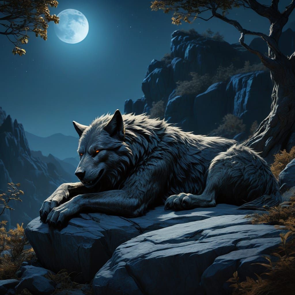 Werewolf Under the Golden Moon