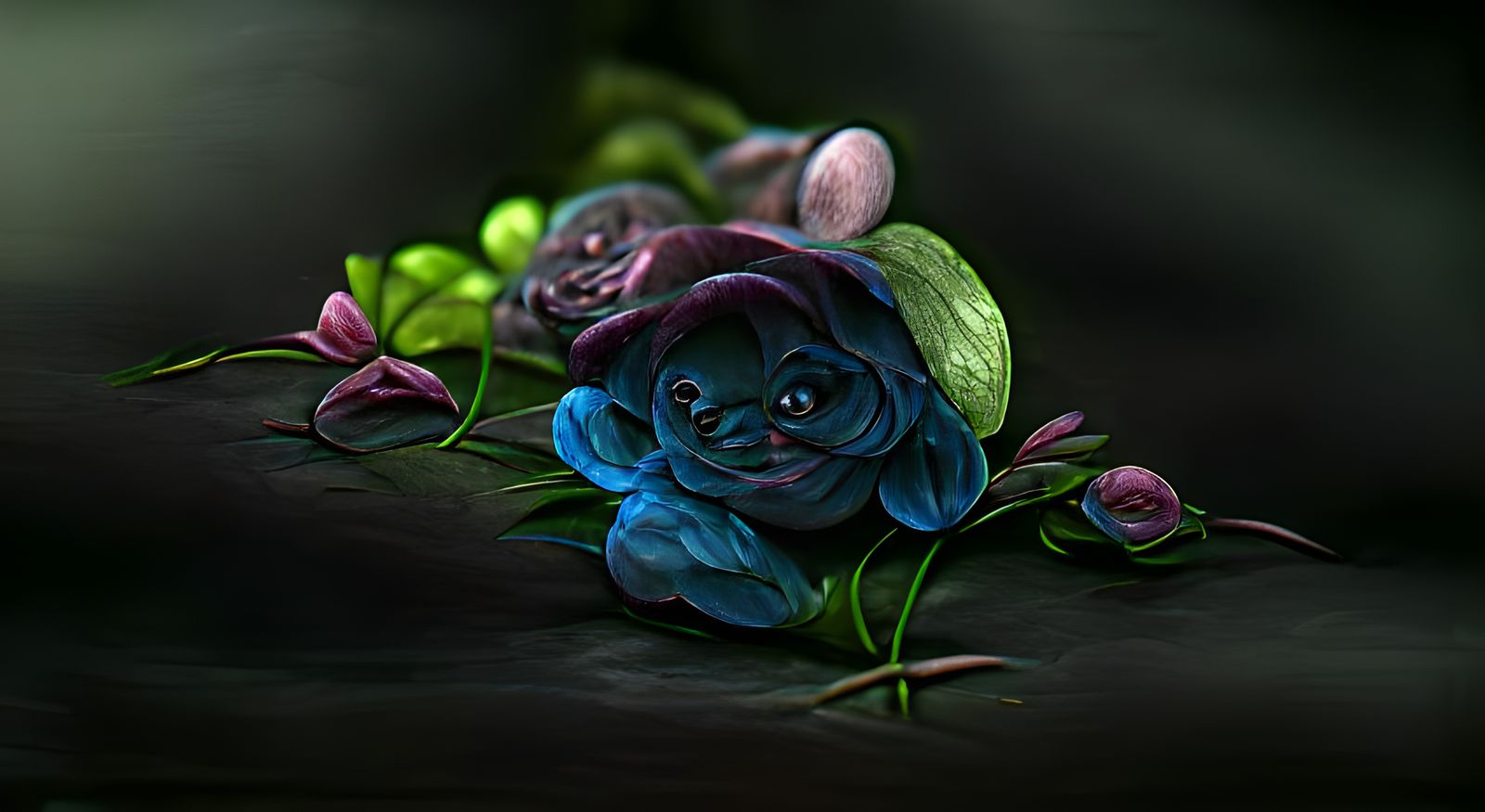 Floral Still Life in Claymation Style