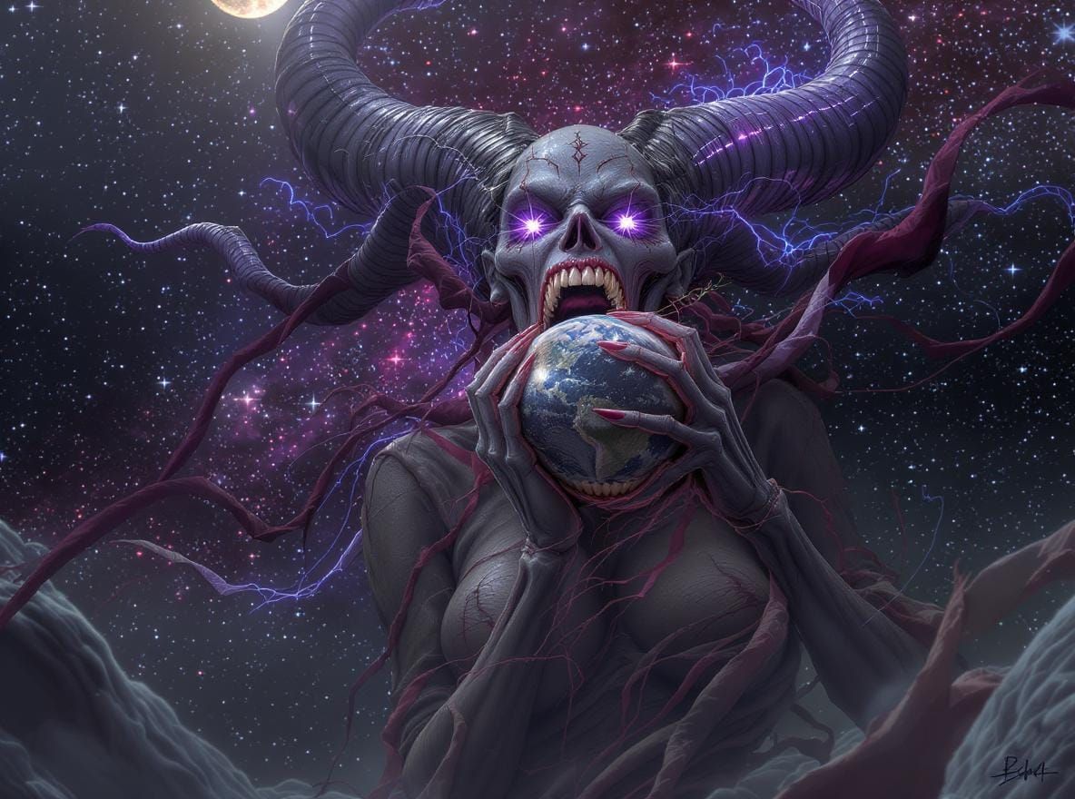Cybernetic Supervillain Devours Earth in Cosmic Horror