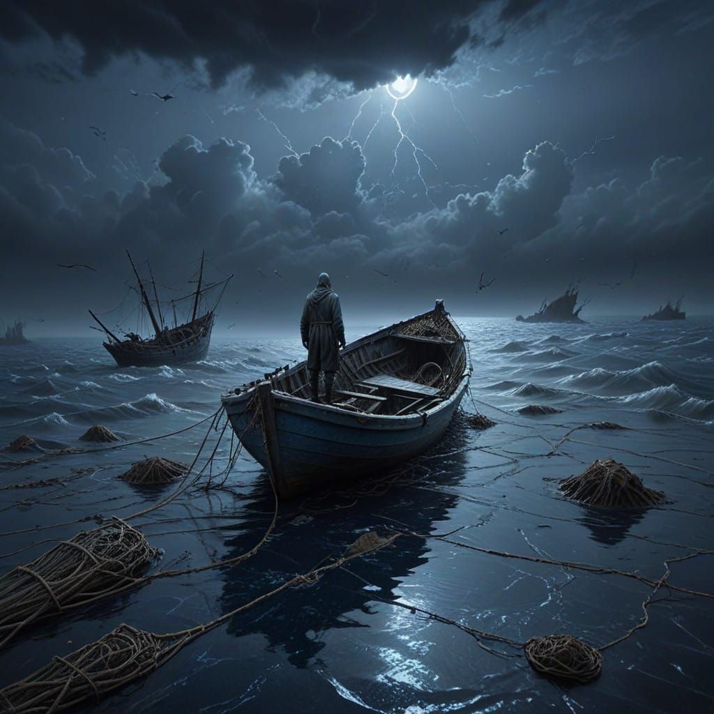 Lost Sailor Adrift in Turbulent Waters