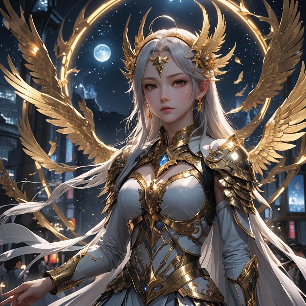 Divine Human Night in 3D Anime Art