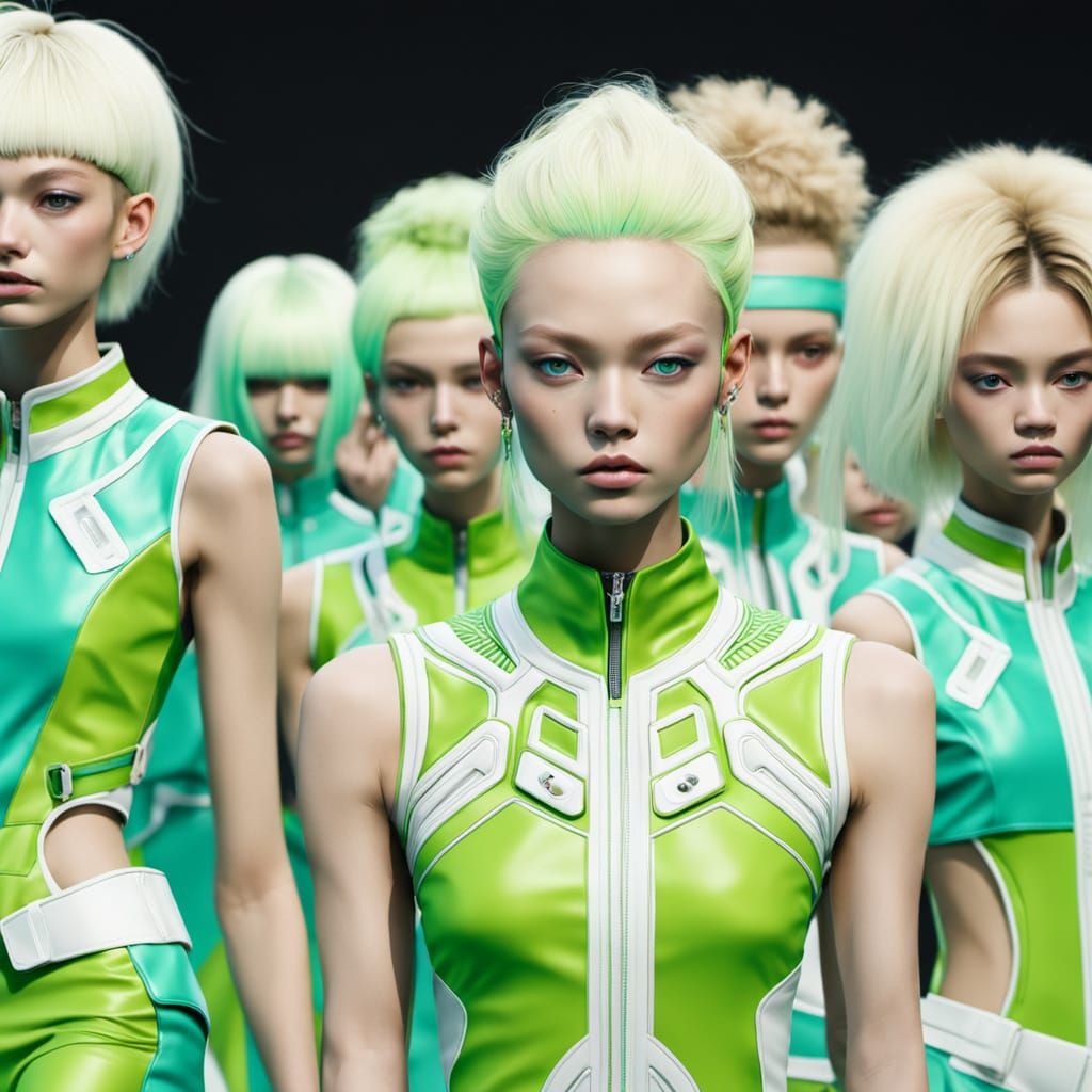 Extraterrestrial Fashion Show with Diverse Models