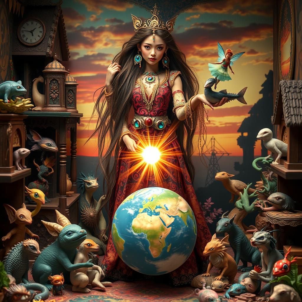 Dervish in Dollhouse: Surreal Digital Bio Art