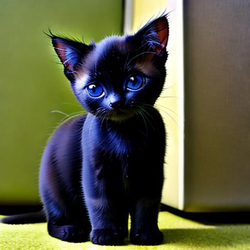 Cute Siamese Kitten Portrait