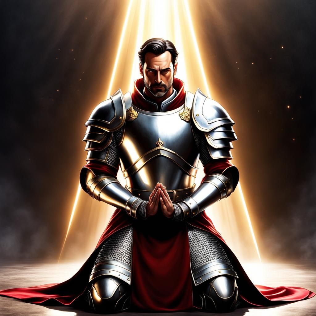 Human male cleric prayer