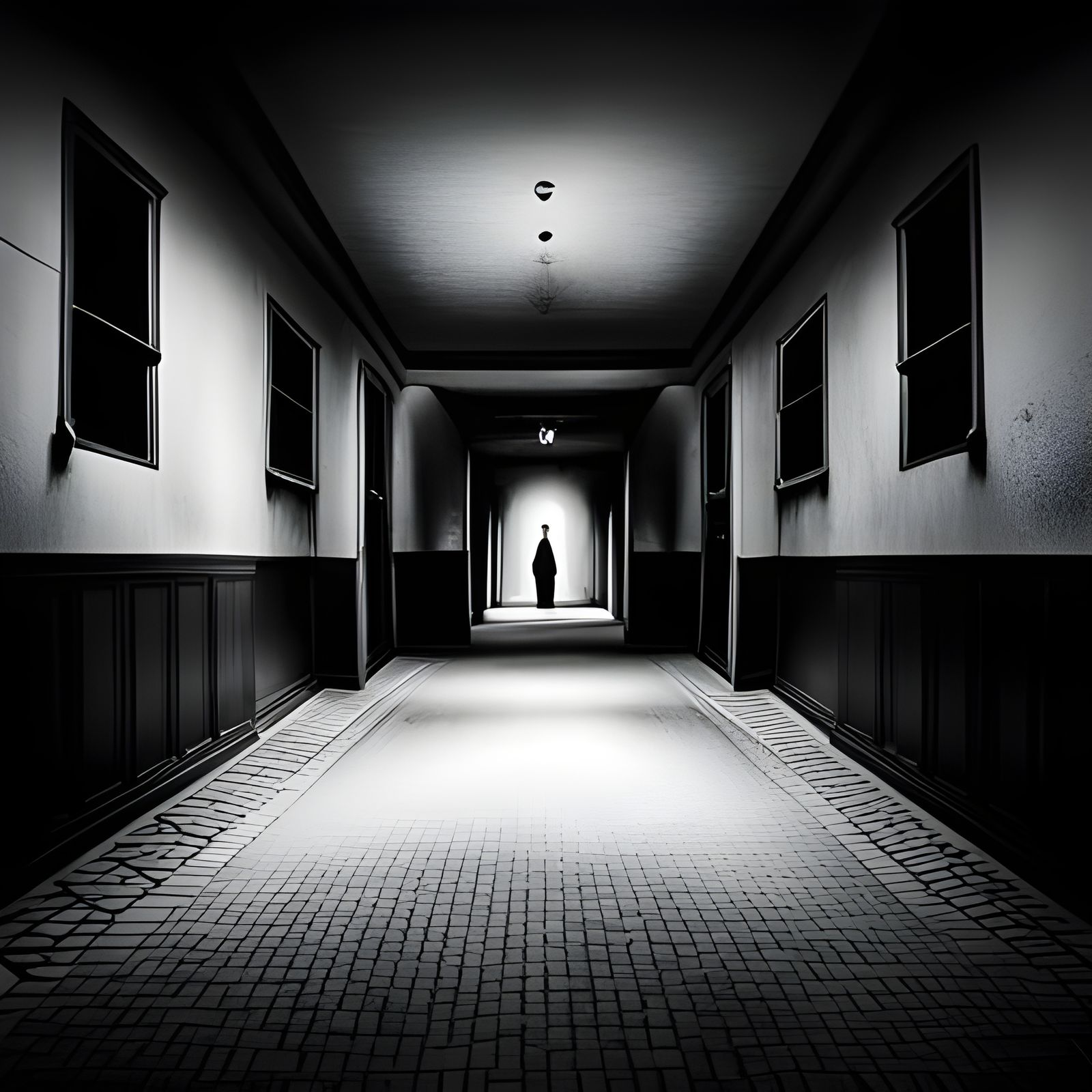 EVP Paranormal Ghost Photography in Black and White