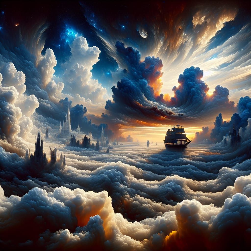 Cloud Ocean: Ships and Lighthouses in a Celestial Sea