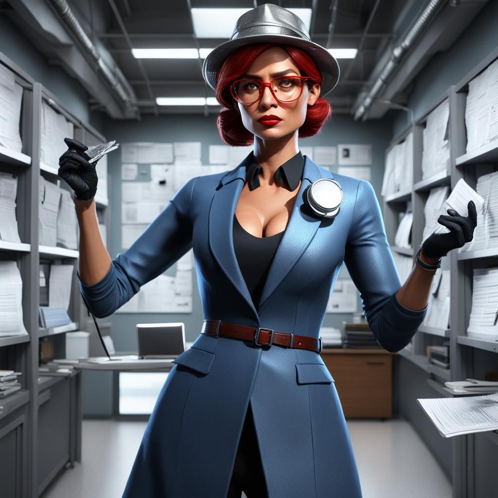 Paranoid Detective in Tin Foil Fedora, Comic Book Art