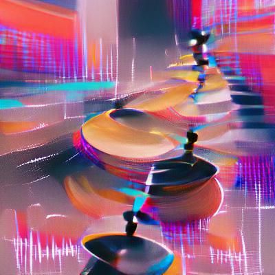 Abstract Rhythmic Composition in Vibrant Colors