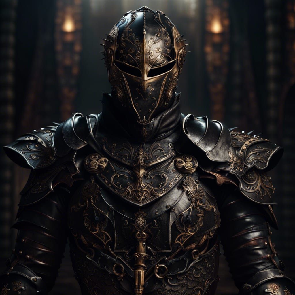 Oily Leather Assassin with Porcelain Mask