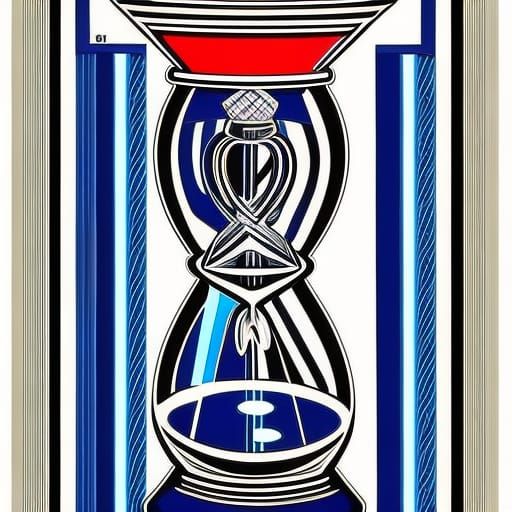 Hearts in Lighthouse Bottle in Pop Art Style