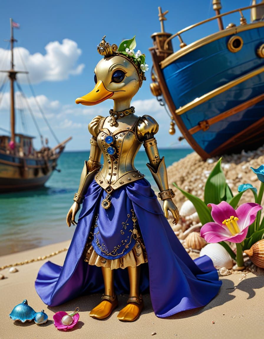 Steampunk Beach Vacation with Lily of the Valley