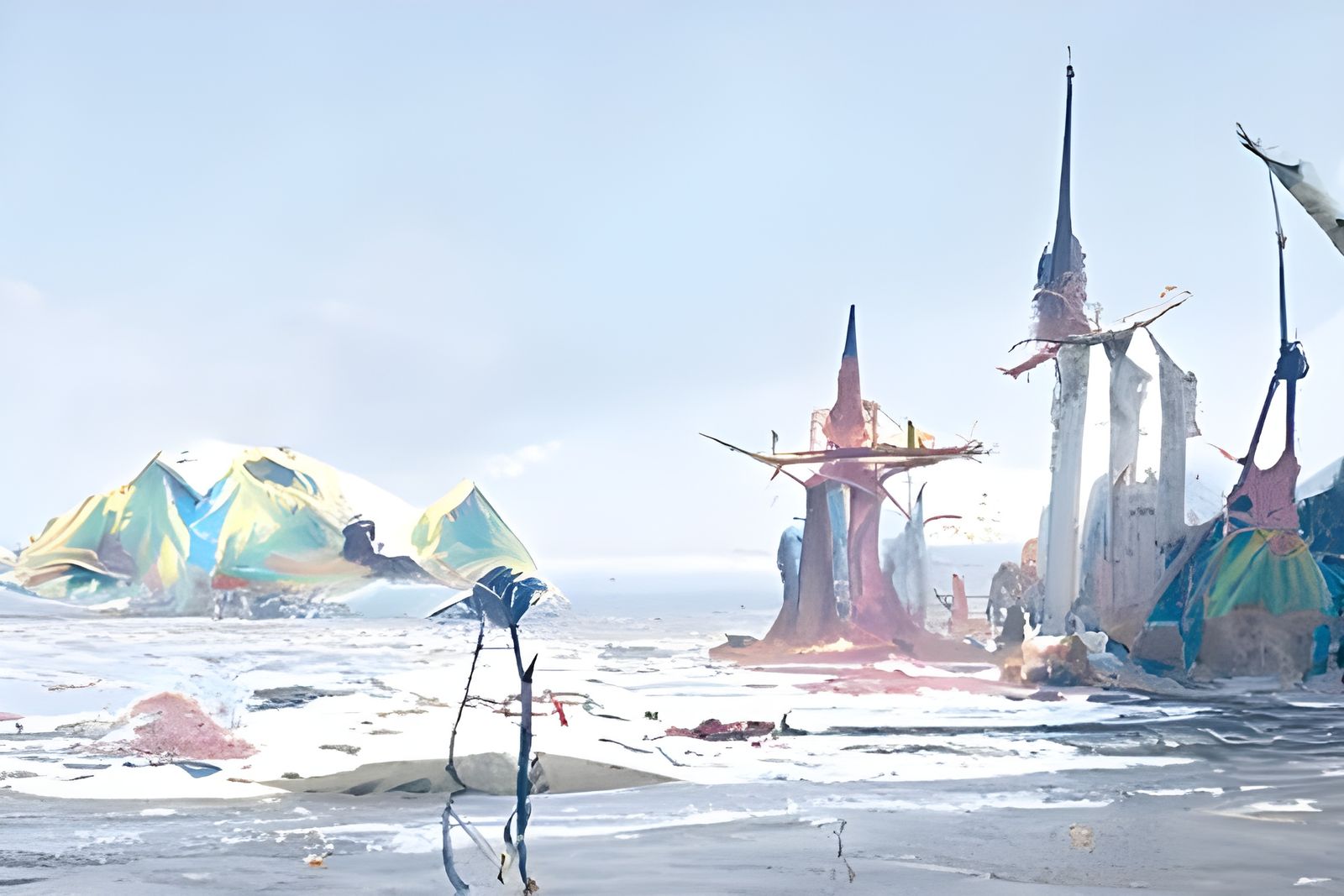 Sci-Fi City Transformation: A Digital Art Landscape