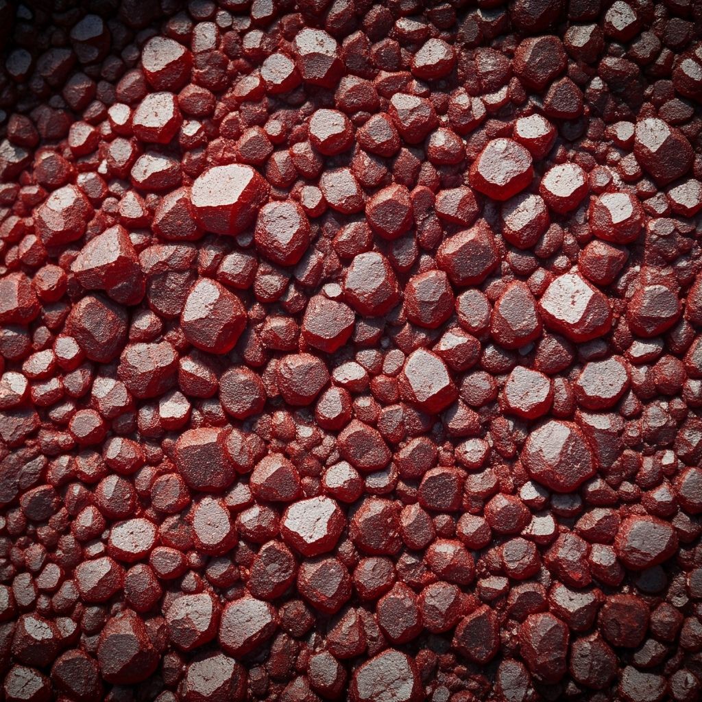 Crimson Crystalline Residue Glowing on Sea Cliffs