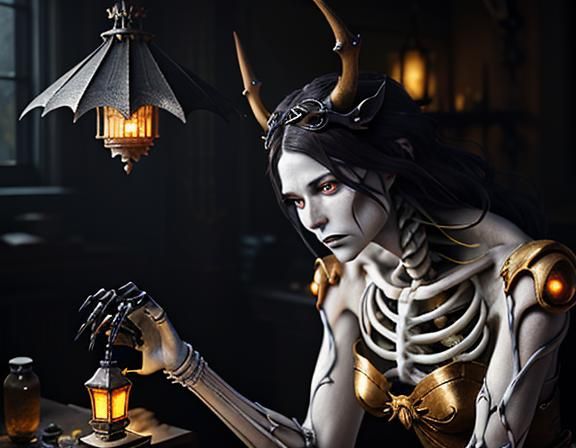 Furry Skeleton Bone Repair in Dark Fantasy