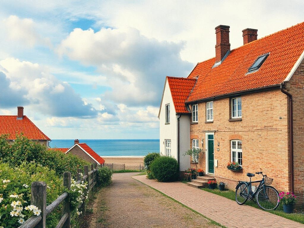 Primavera in the Dutch  village Katwijk