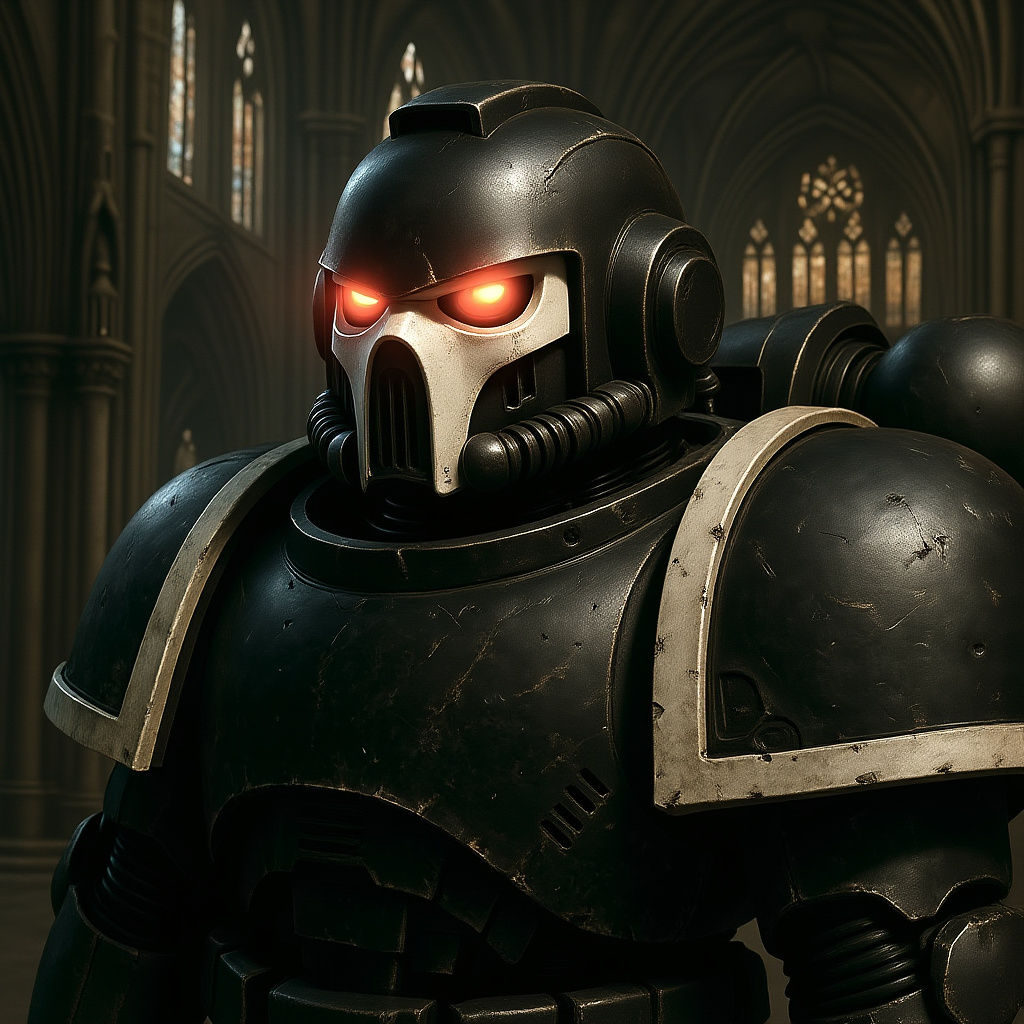 Adeptus Astartes Portrait in Gothic Setting