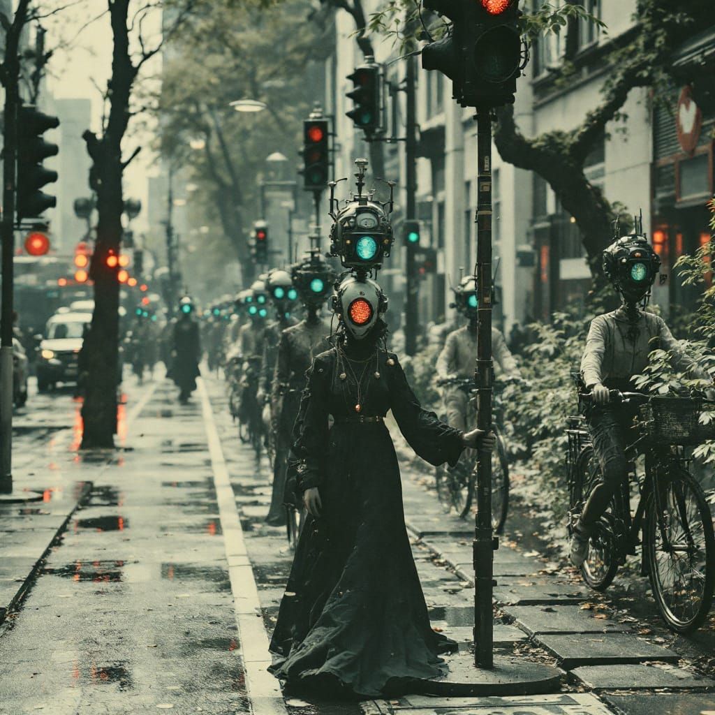 Surreal Traffic Machines in a Feminine Landscape