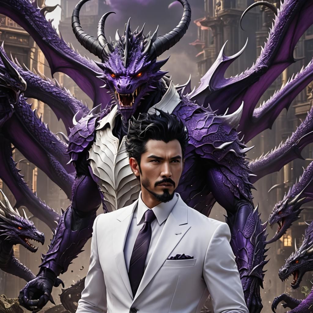 Dragon Man Portrait in Detailed Fantasy Art