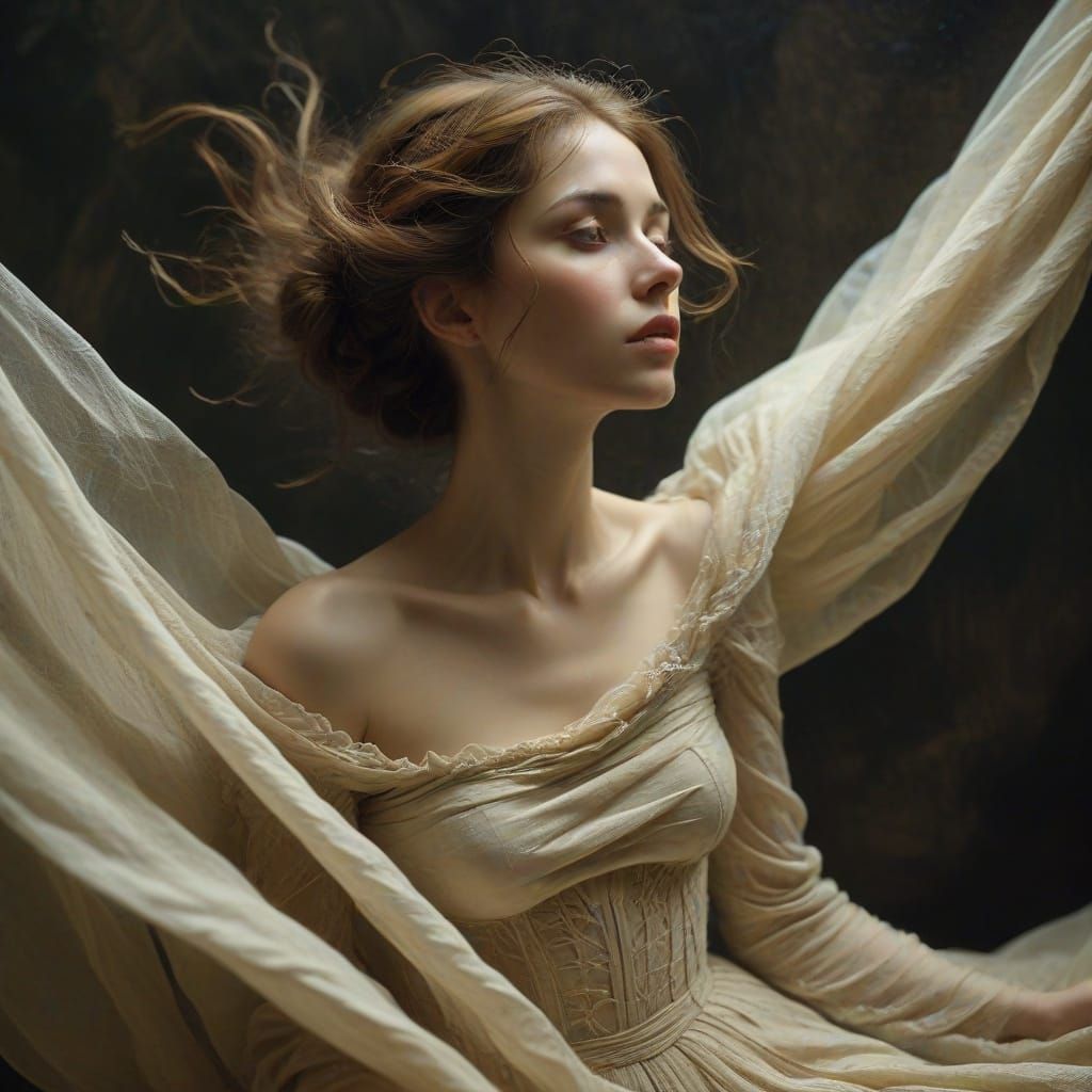 Ethereal Beauty in Weightless Reverie