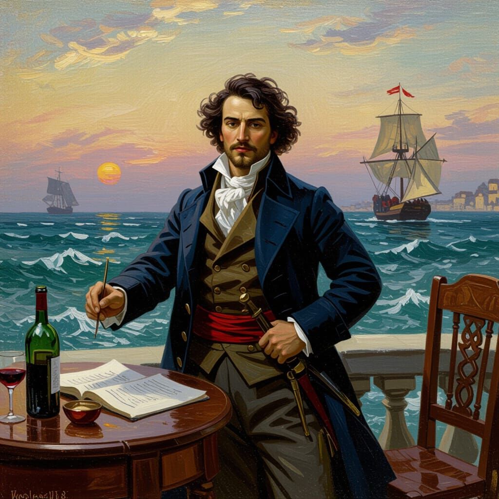 Impressionist Oil Painting of Revenge and Rebirth