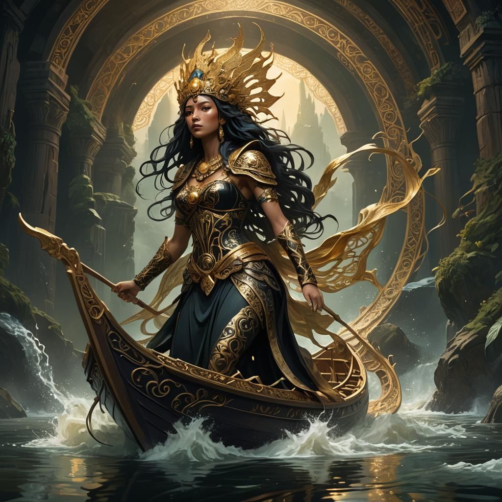 Ra's Journey: Dark Fantasy Underworld Concept Art