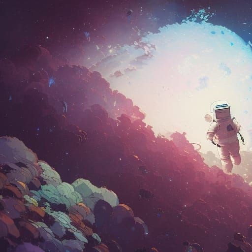 Astronaut watching gravity