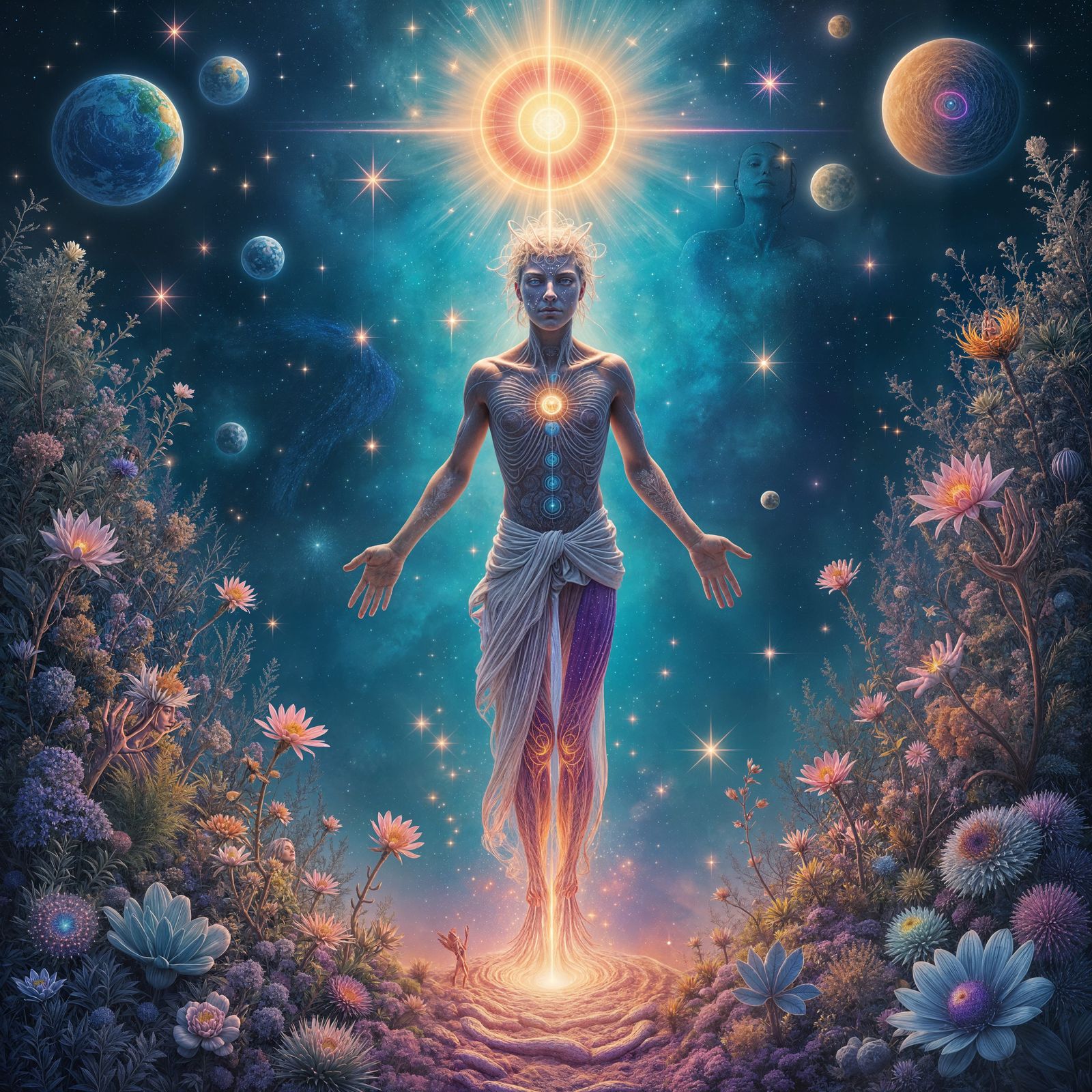 Spiritual Awakening and Christ Consciousness Illustration