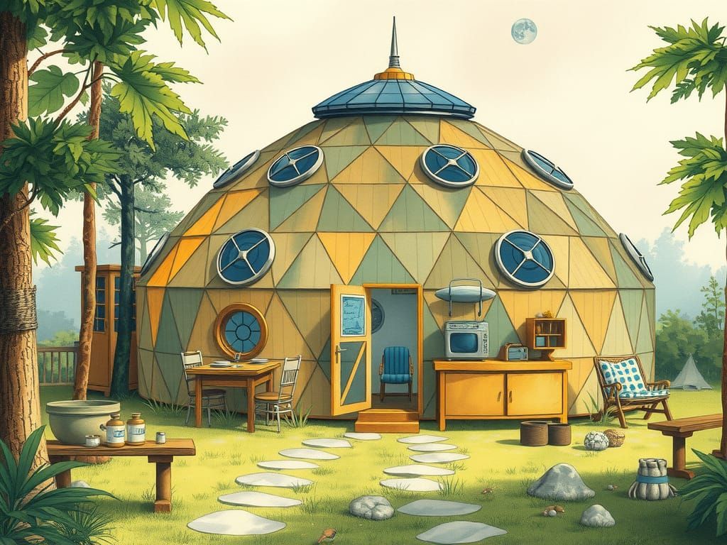 Sunswept Eco Village in a Futuristic Jungle