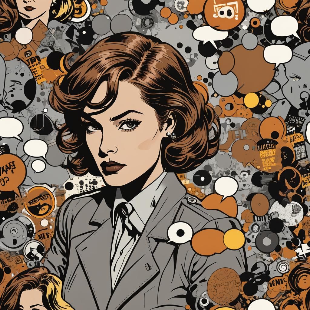 Dynamic Pop Art Detective in Comic Style