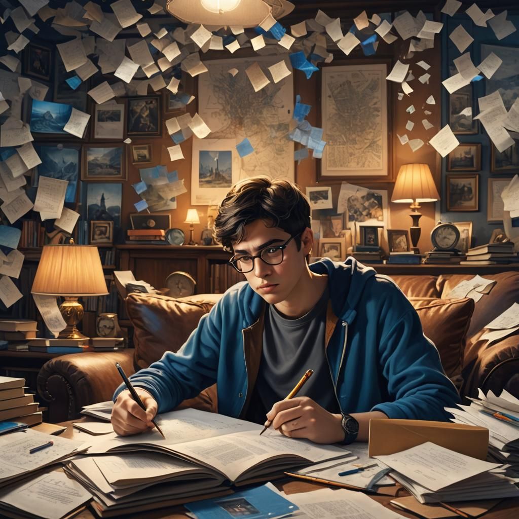 Teenager Studying: A Digital Matte Painting