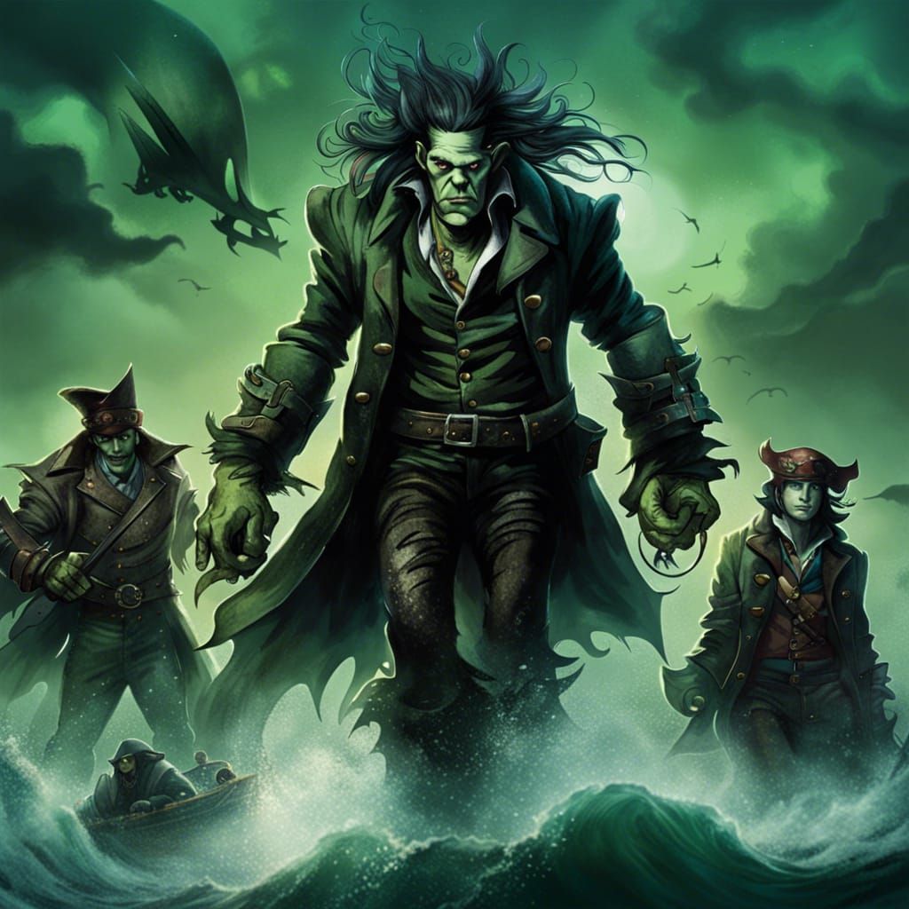 Frankenstein's Monster's Son vs Pirate Demon Hunters