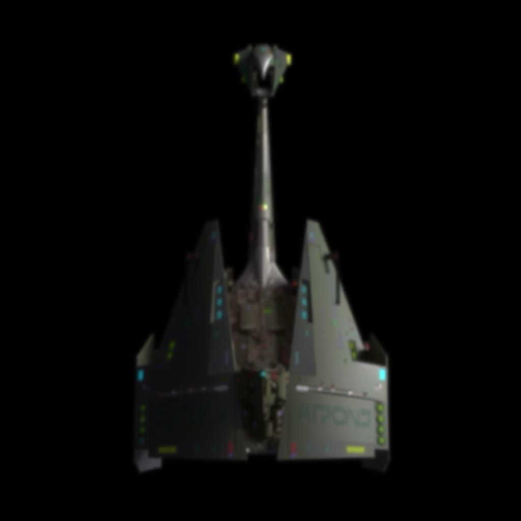 Klingon Bird of Prey in Iridescent Nebula