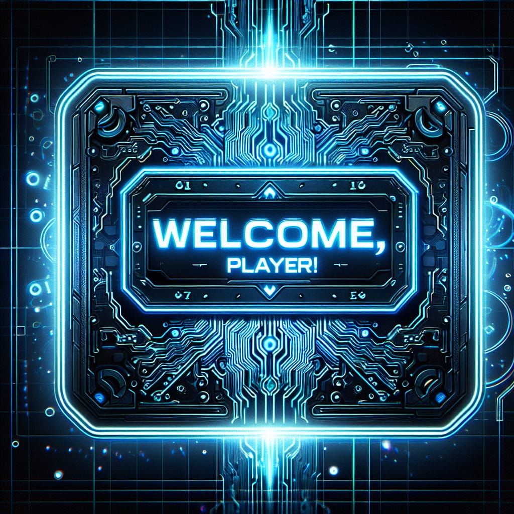 Cyberpunk Neon Sign: Welcome, Player!
