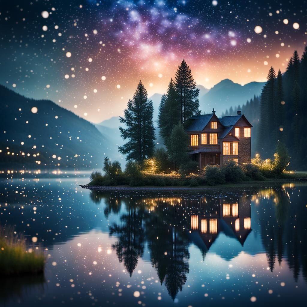 Meteor Shower Over Lake: Professional Photography