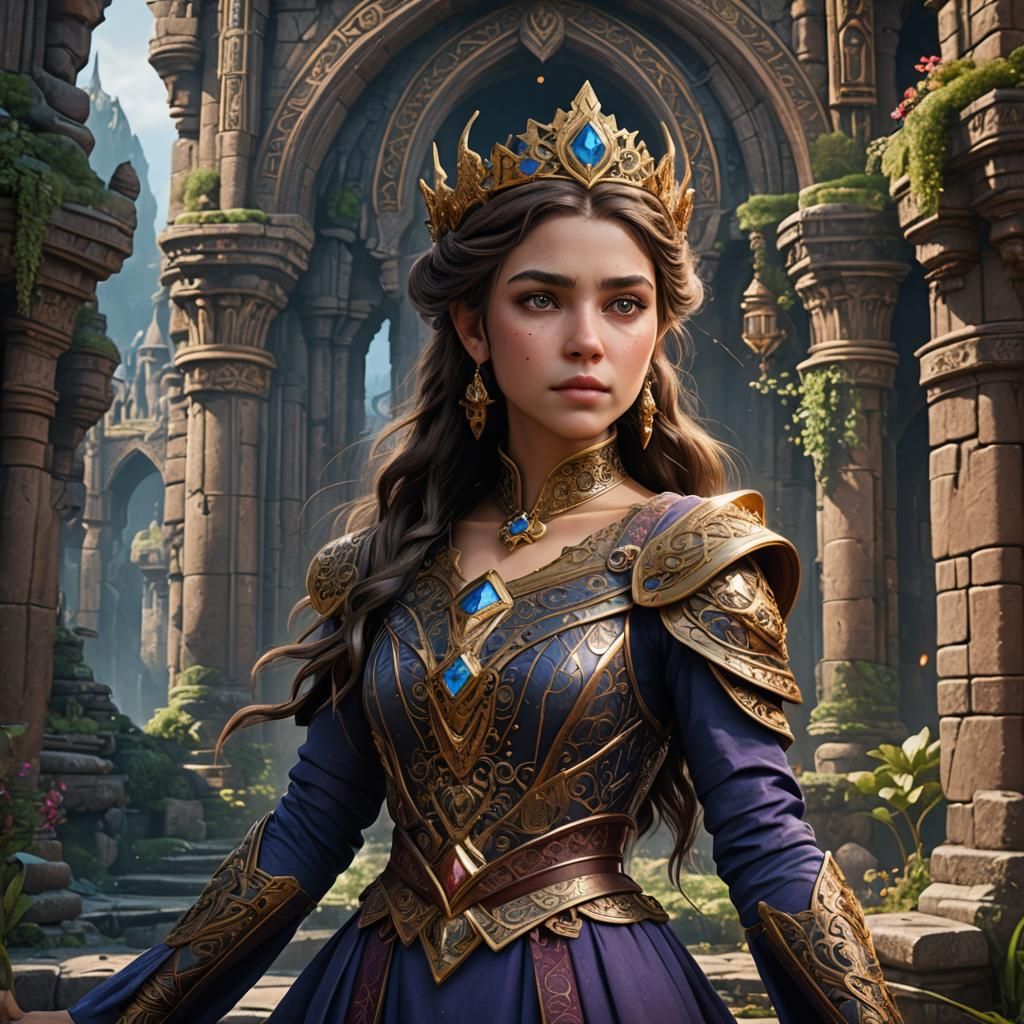 Princess Laya Fantasy Concept Art in 8K