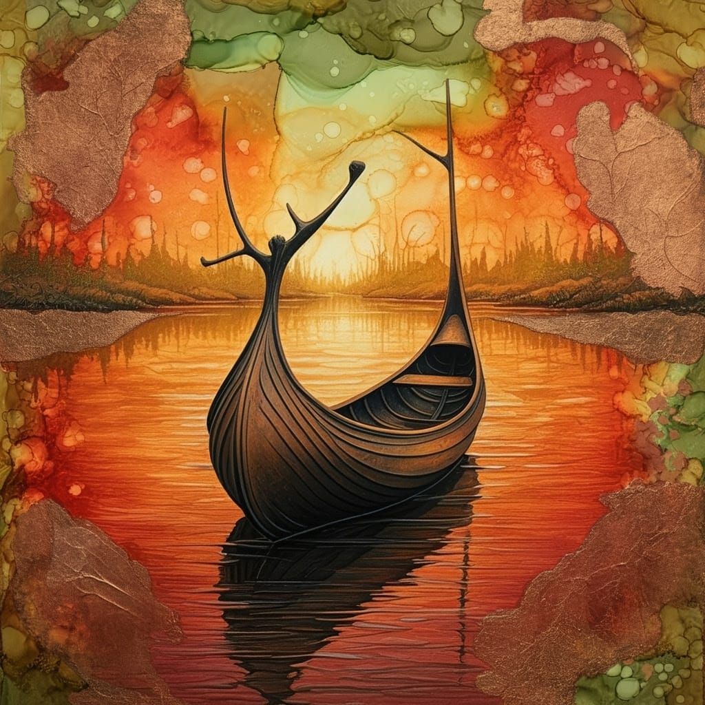 Vibrant Surrealist Bronze Statue by River