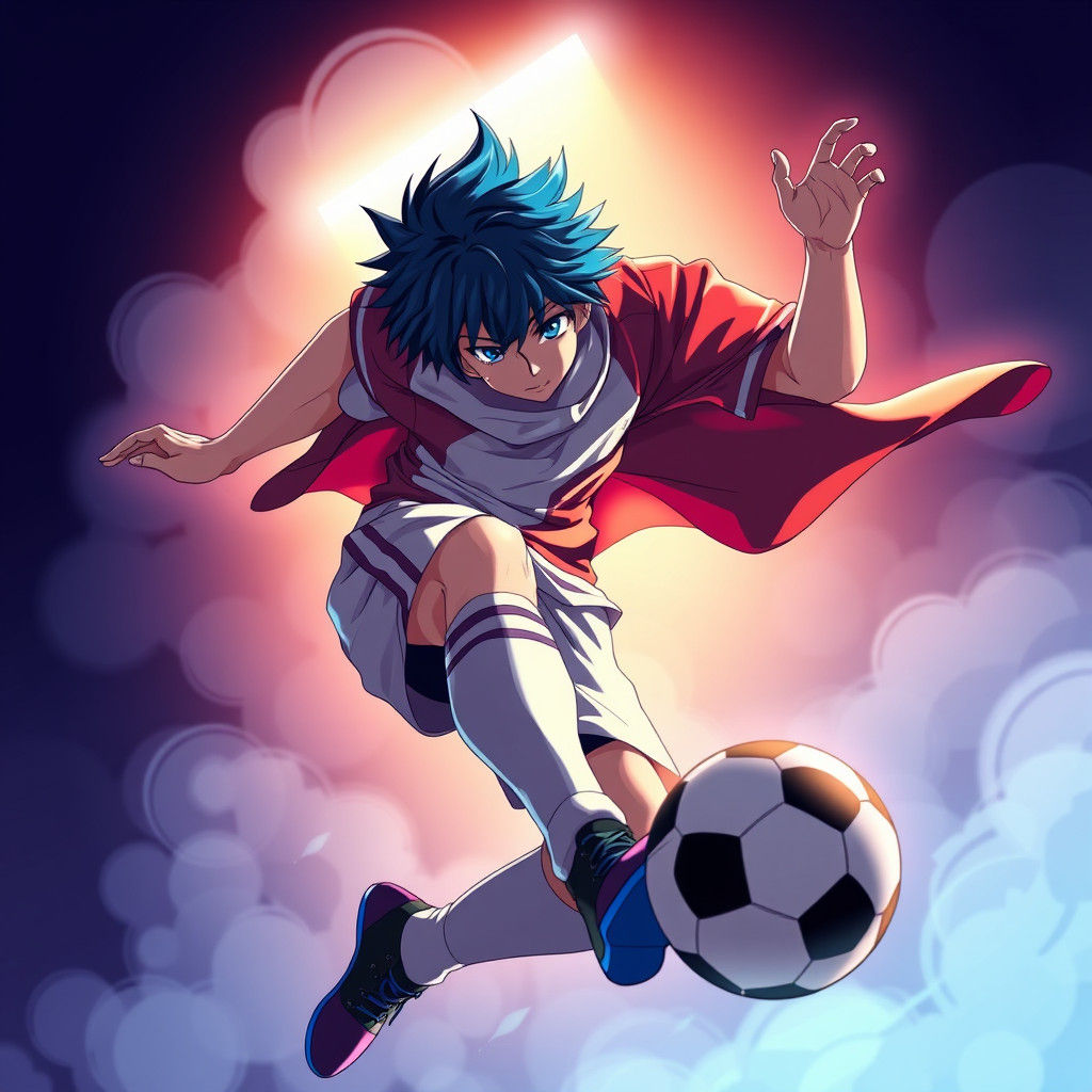Isagi Showcases Soccer Skills in Anime Style