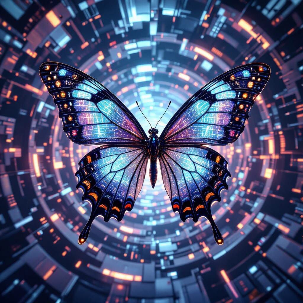 Biomechanical Butterflies Soar Through Temporal Tunnels