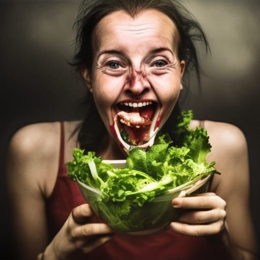 Radioactive Woman Laughing: Portrait in Natural Ambient Ligh...