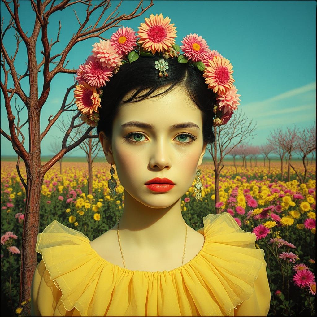 Fairytale Portrait with Serial Structures in Autochrome Styl...