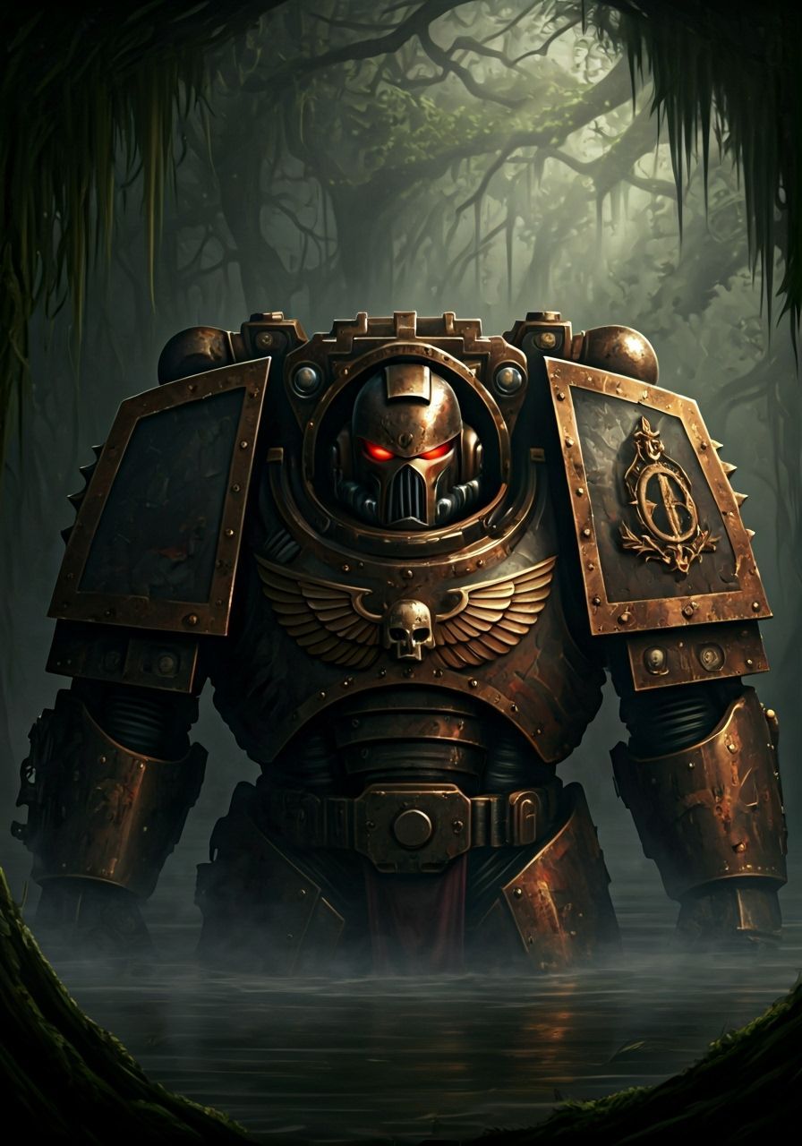 Warhammer 40K Chaos Dreadnought Helmet in Bayou