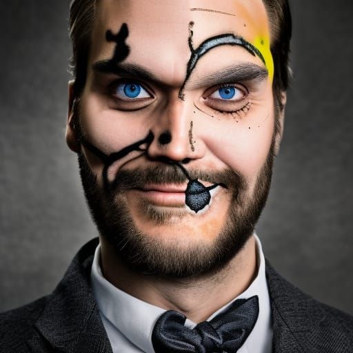Two-Faced Portrait in Professional Photography Style
