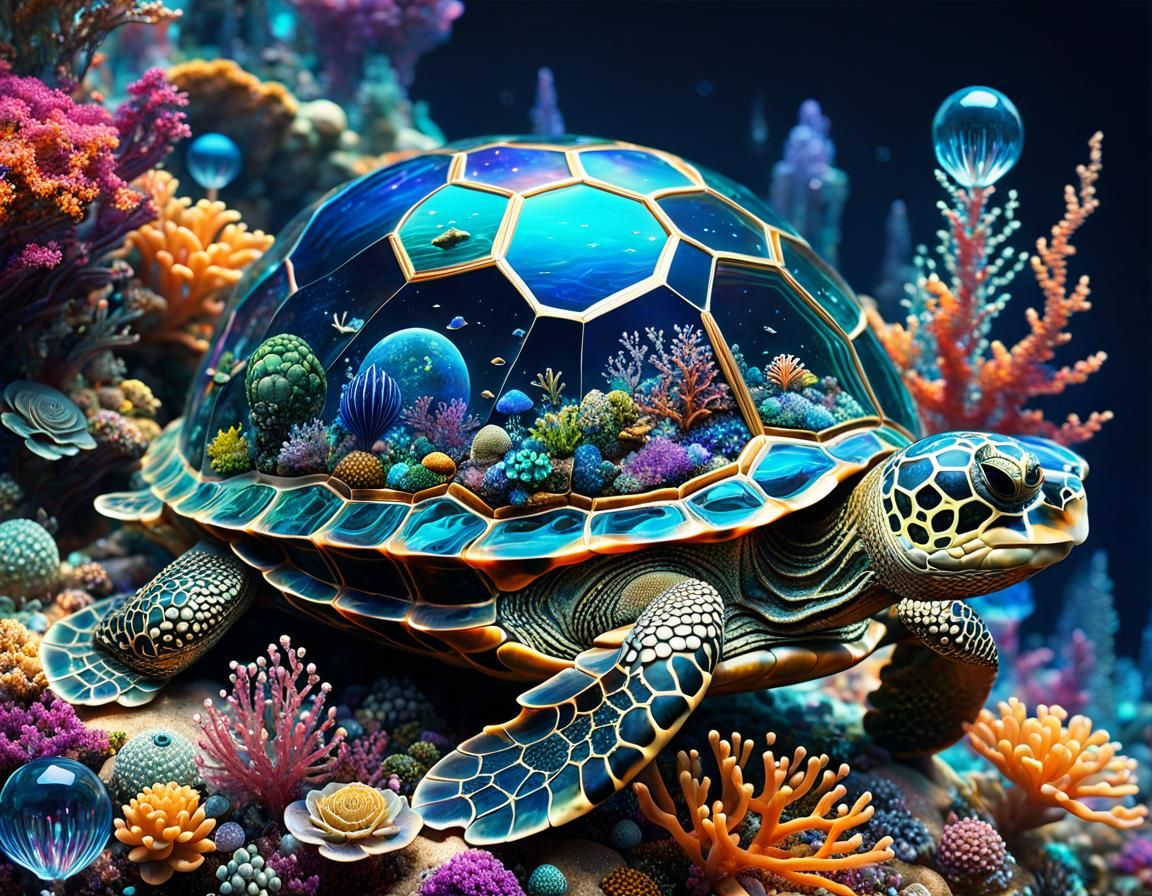 Silverpunk Crystal Arcology on Tortoise Shell