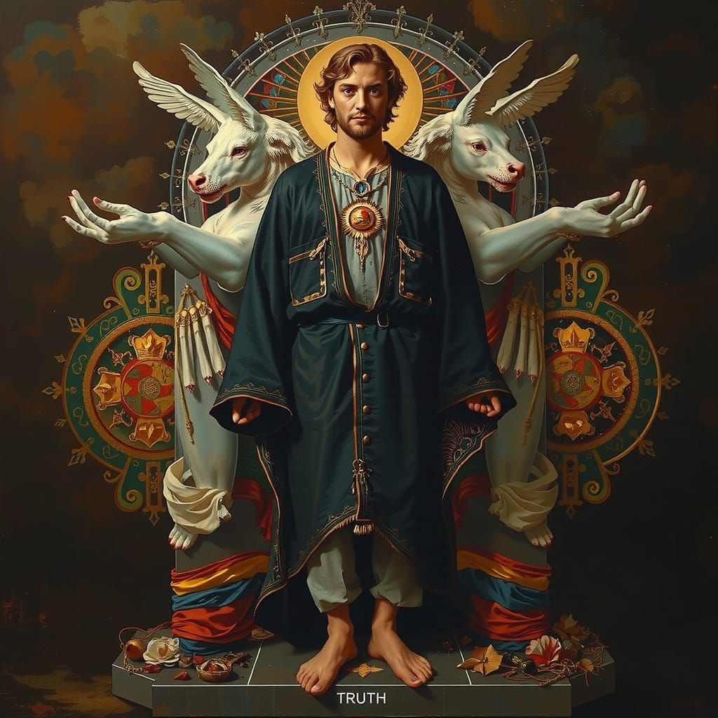 Masterpiece Painting of Beauty and Truth