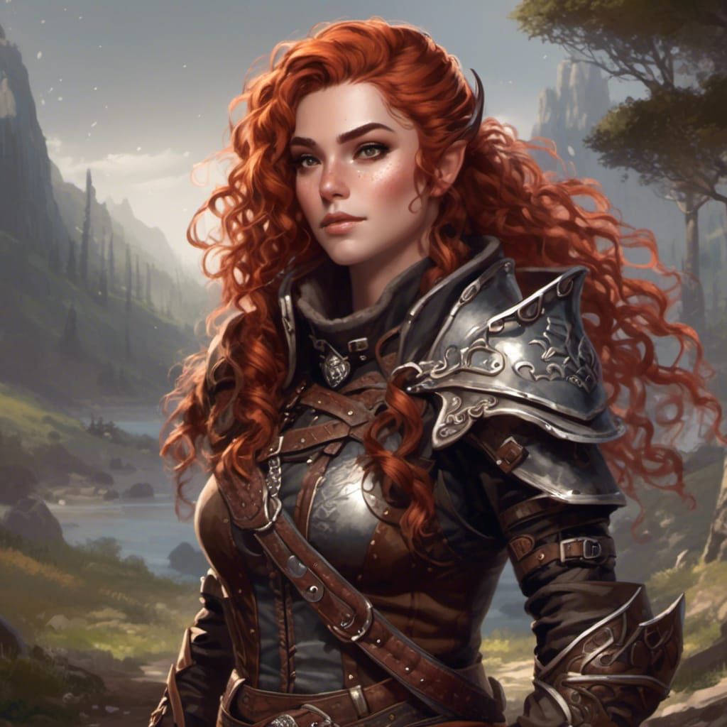 High Elf Rogue in Studded Leather Armor